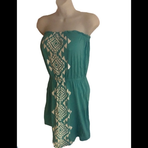 Billabong Weeding Out Beach Dress Swim Cover-Up Size L Aqua Summer Pool - Picture 6 of 6